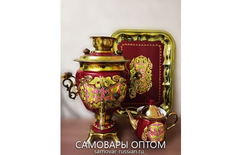 Расписные самовары с орнаментом